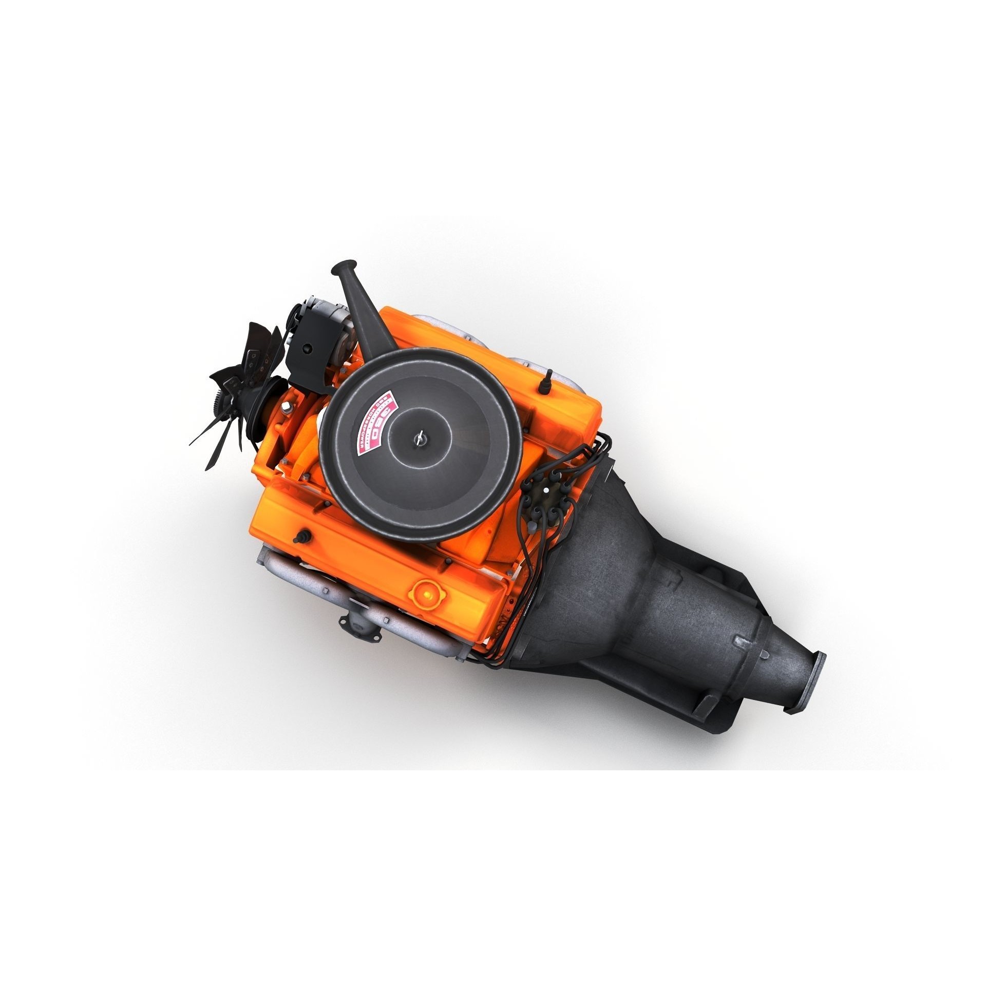 V8 HotRod Engine - Low-Poly Game-Ready 3D Model - View 16