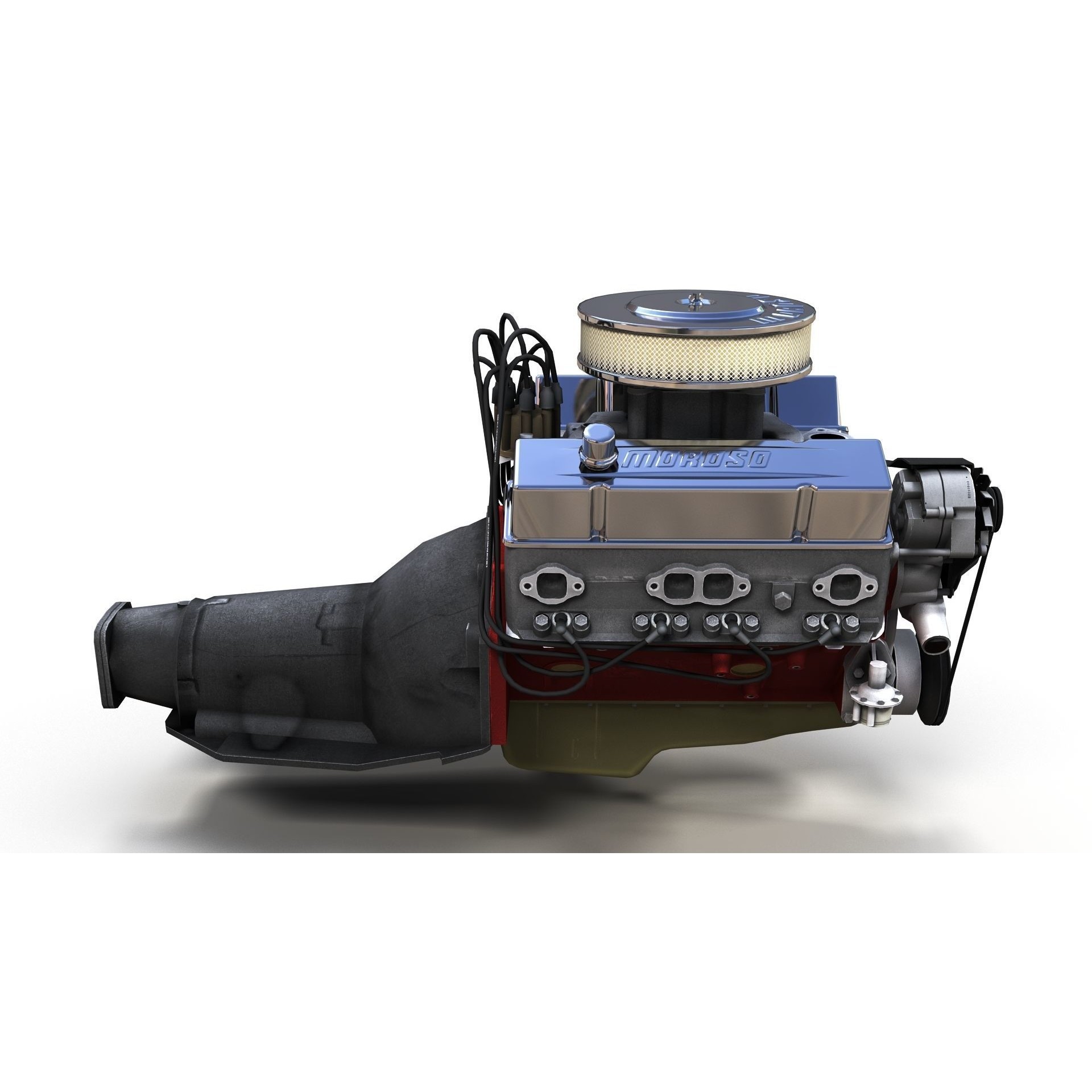 V8 HotRod Engine - Low-Poly Game-Ready 3D Model - View 20