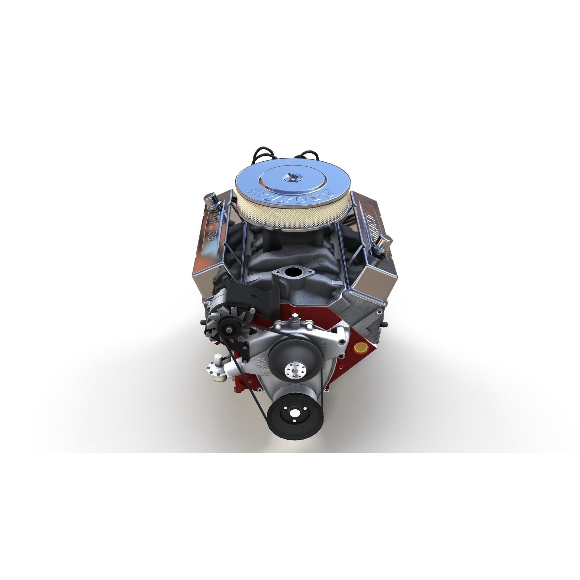 V8 HotRod Engine - Low-Poly Game-Ready 3D Model - View 22