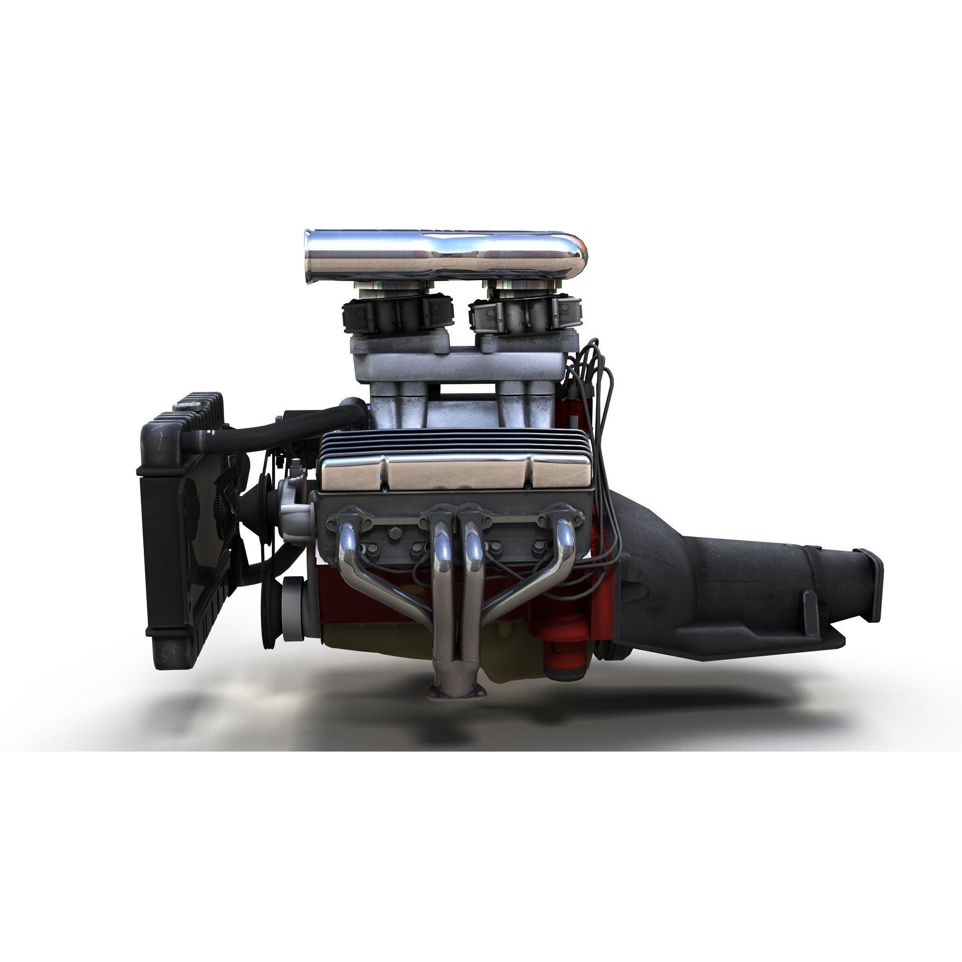 V8 HotRod Engine - Low-Poly Game-Ready 3D Model - View 25