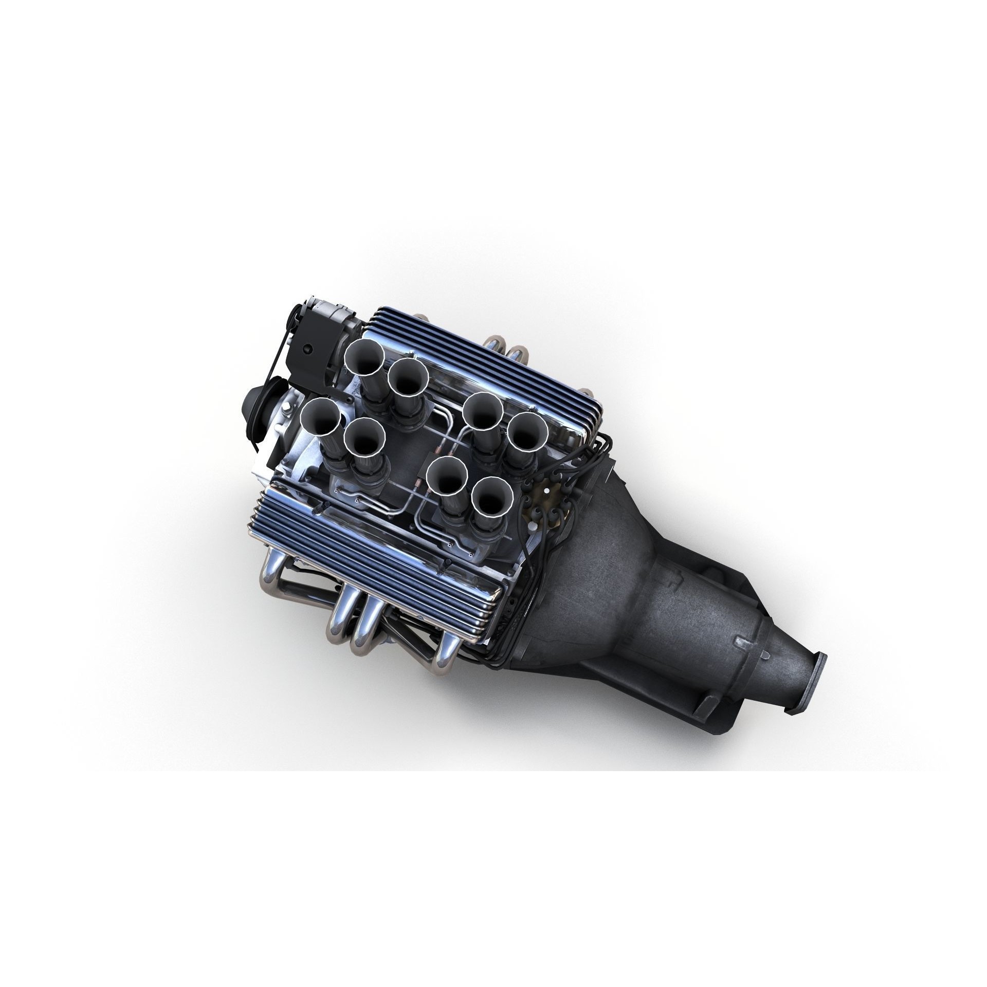 V8 HotRod Engine - Low-Poly Game-Ready 3D Model - View 29