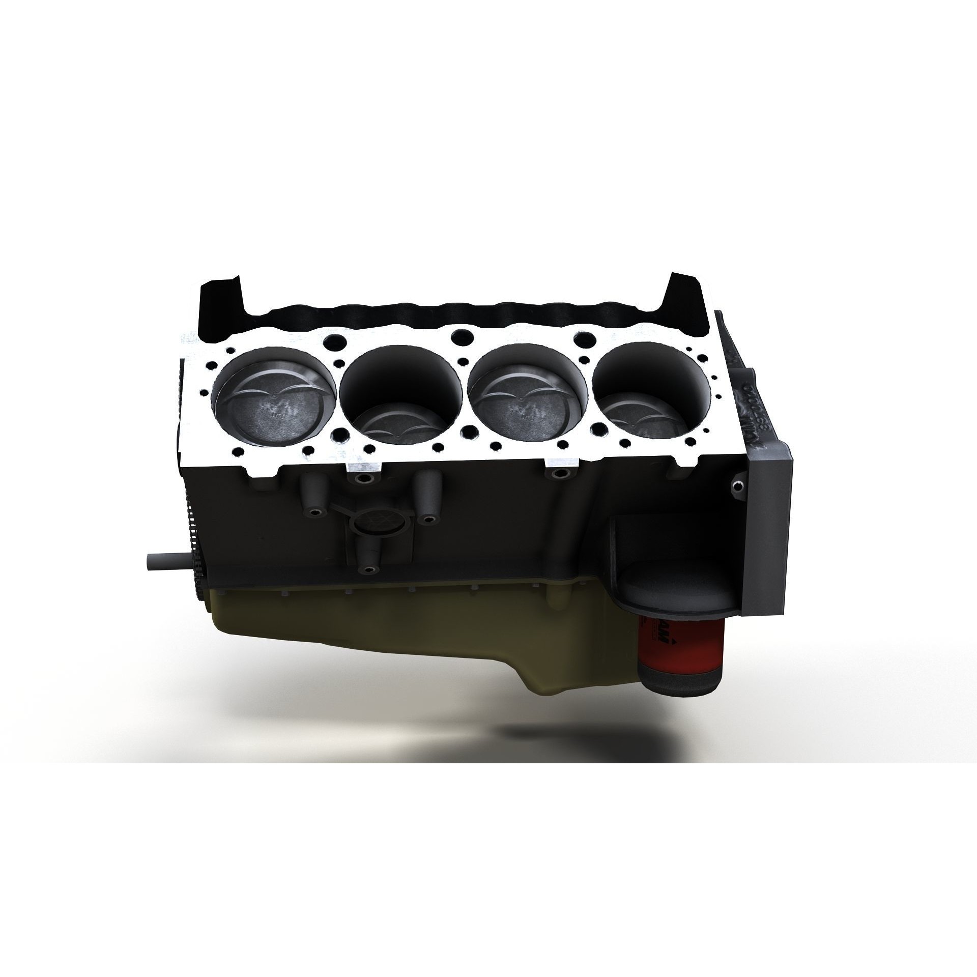 V8 HotRod Engine - Low-Poly Game-Ready 3D Model - View 36