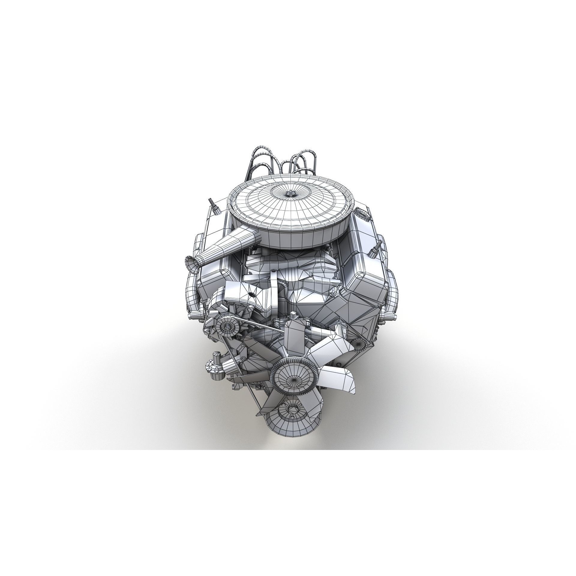 V8 HotRod Engine - Low-Poly Game-Ready 3D Model - View 46