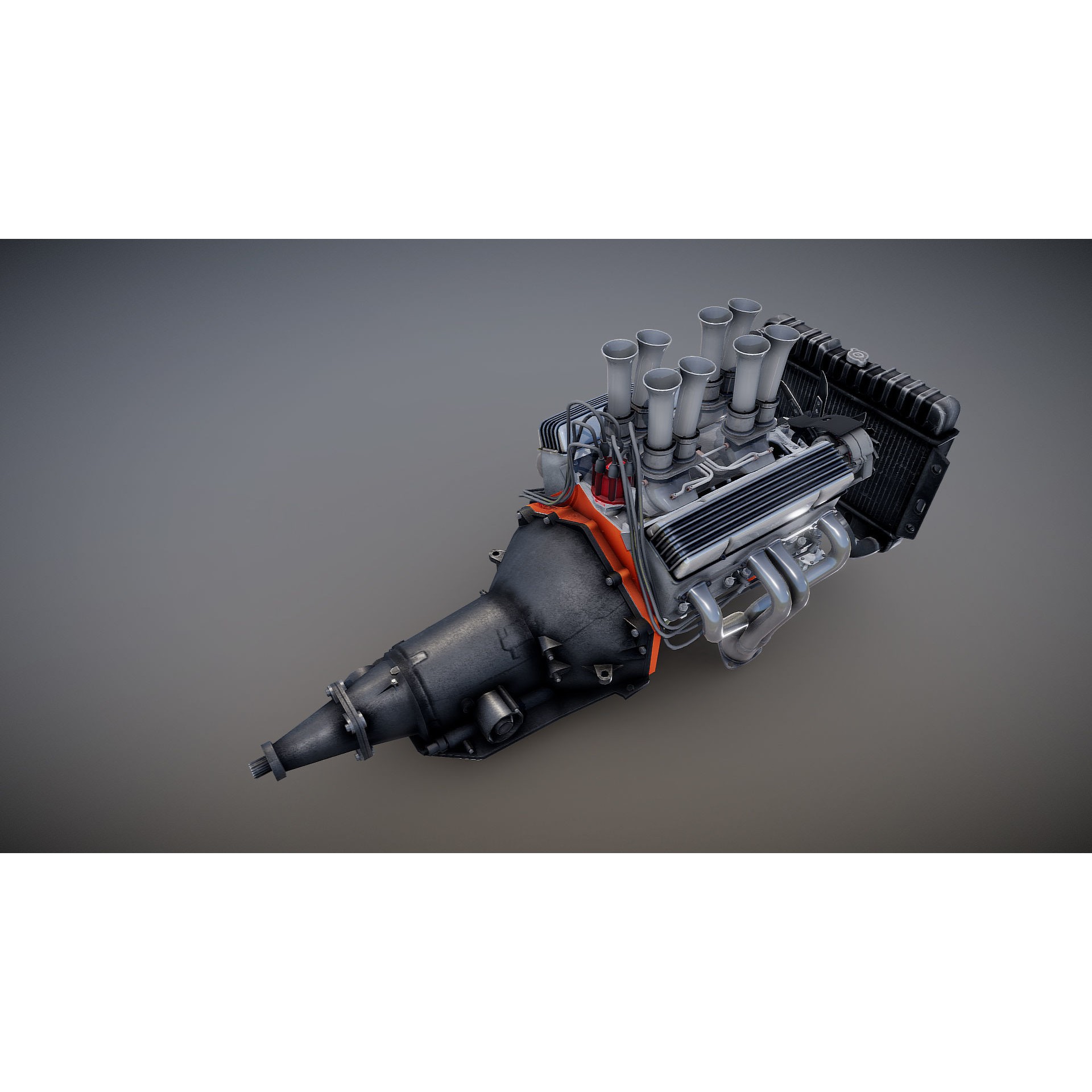 V8 HotRod Engine - Low-Poly Game-Ready 3D Model - View 54