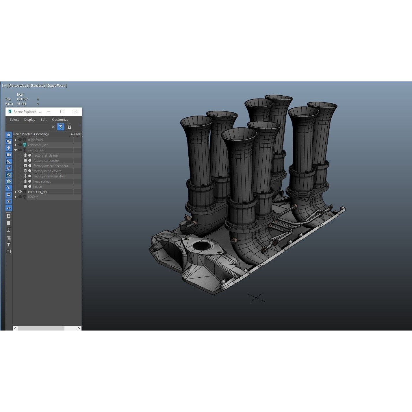 V8 HotRod Engine - Low-Poly Game-Ready 3D Model - View 66