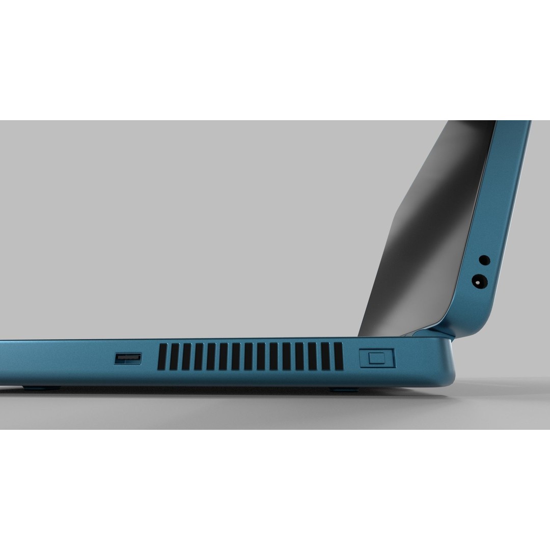 Laptop 3D Model – Compact Metallic Blue Design with PBR Textures - View 12