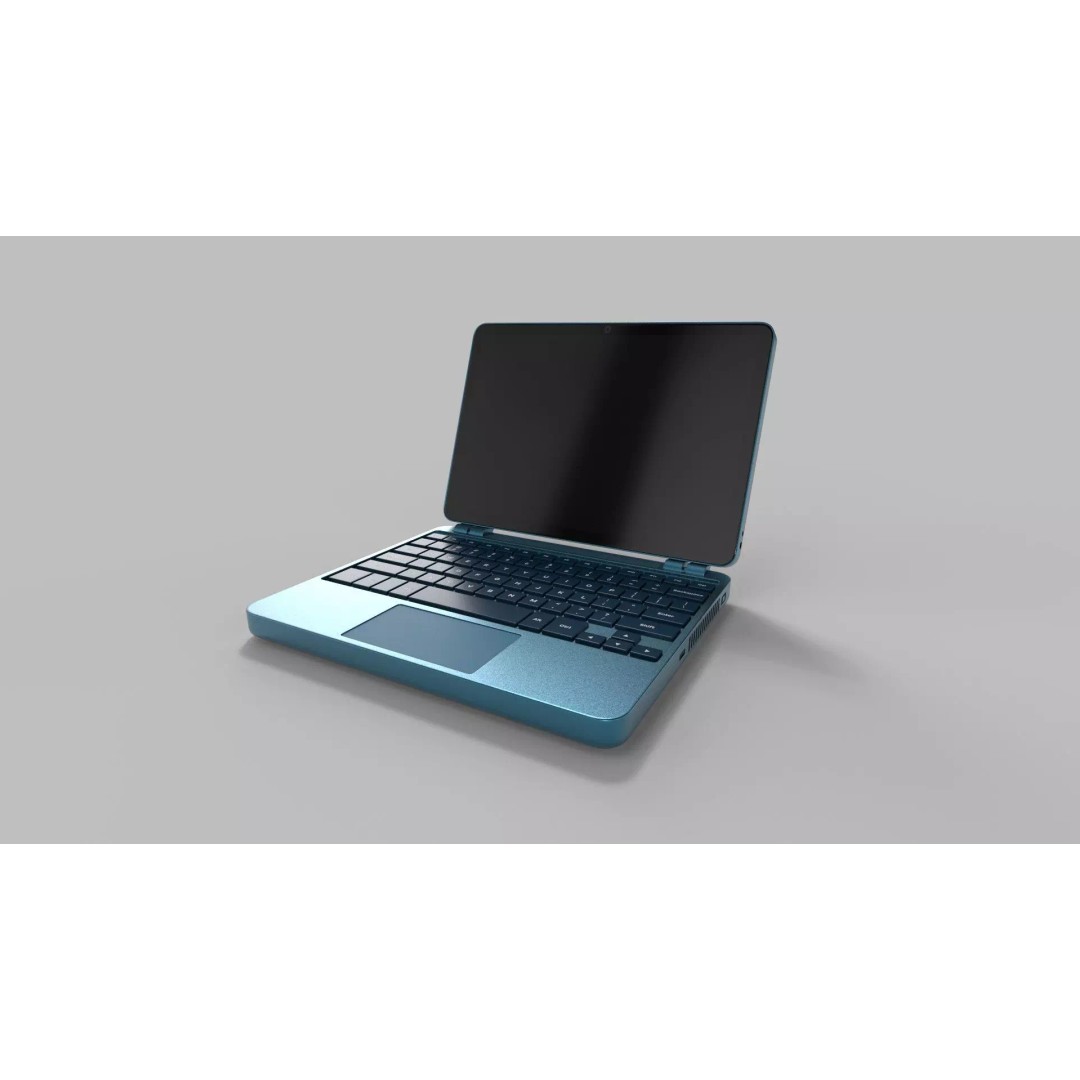 Laptop 3D Model – Compact Metallic Blue Design with PBR Textures - View 2