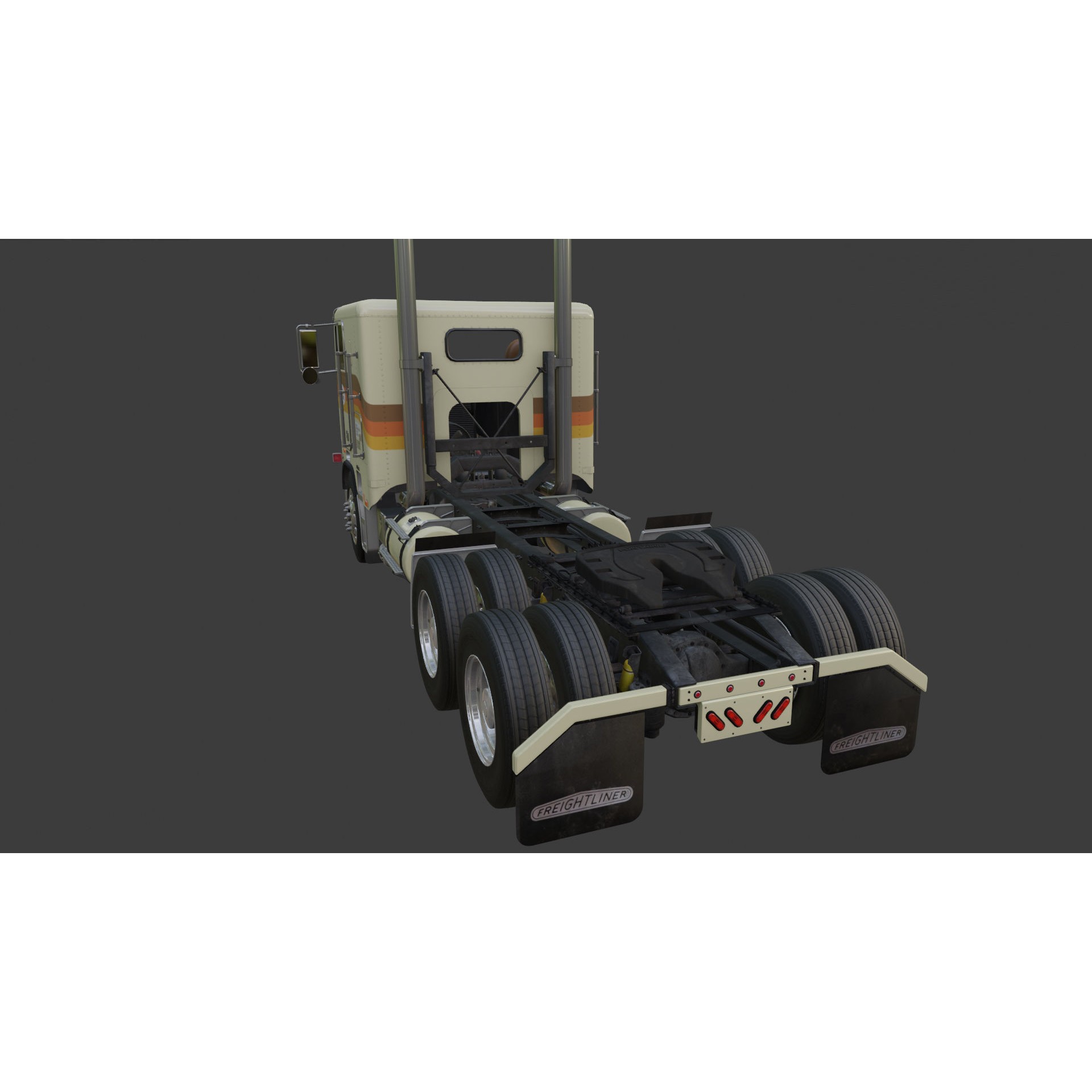 Freightliner FLT Cabover Semi Truck - Low-Poly Game-Ready 3D Model