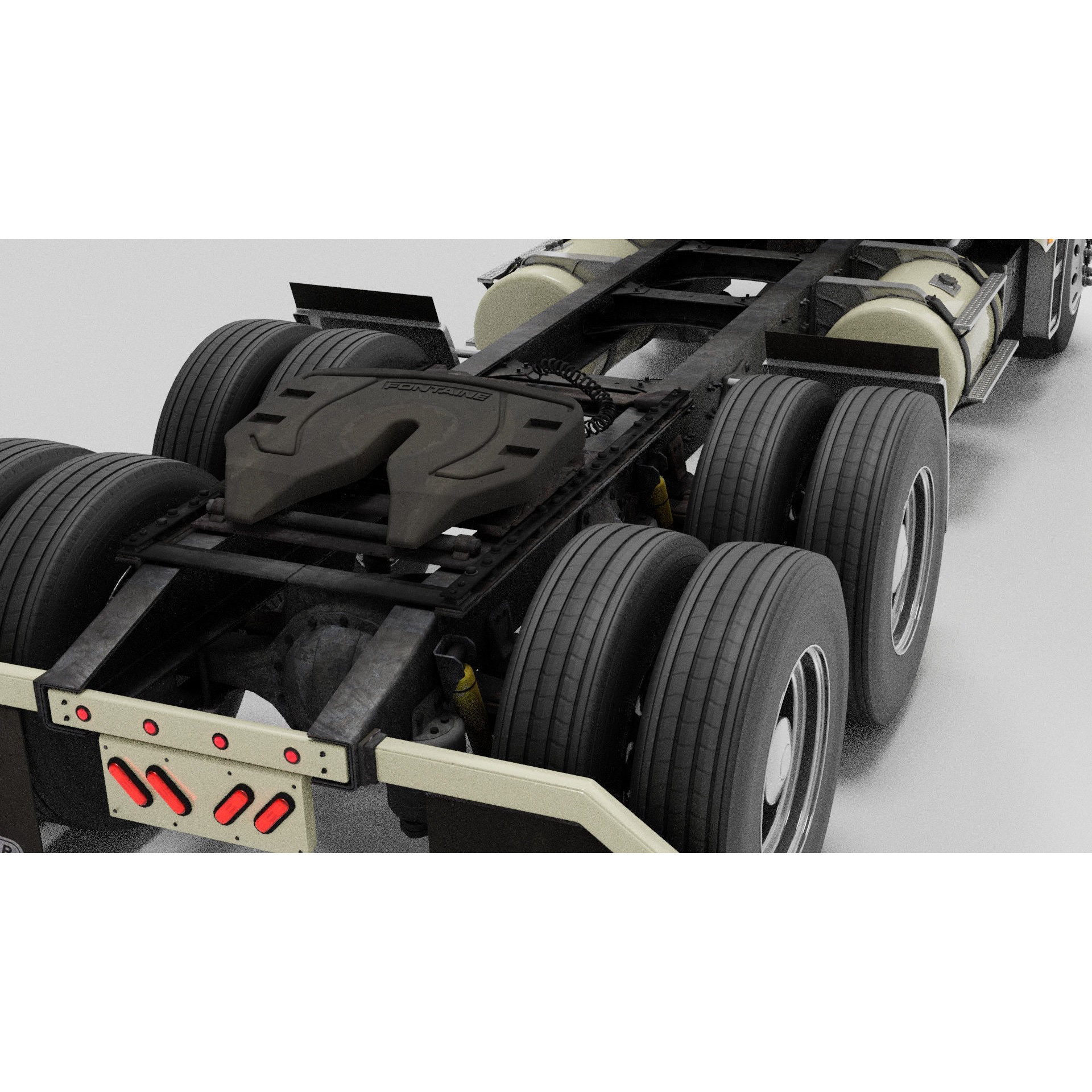 Freightliner FLT Cabover Semi Truck - Low-Poly Game-Ready 3D Model - View 13