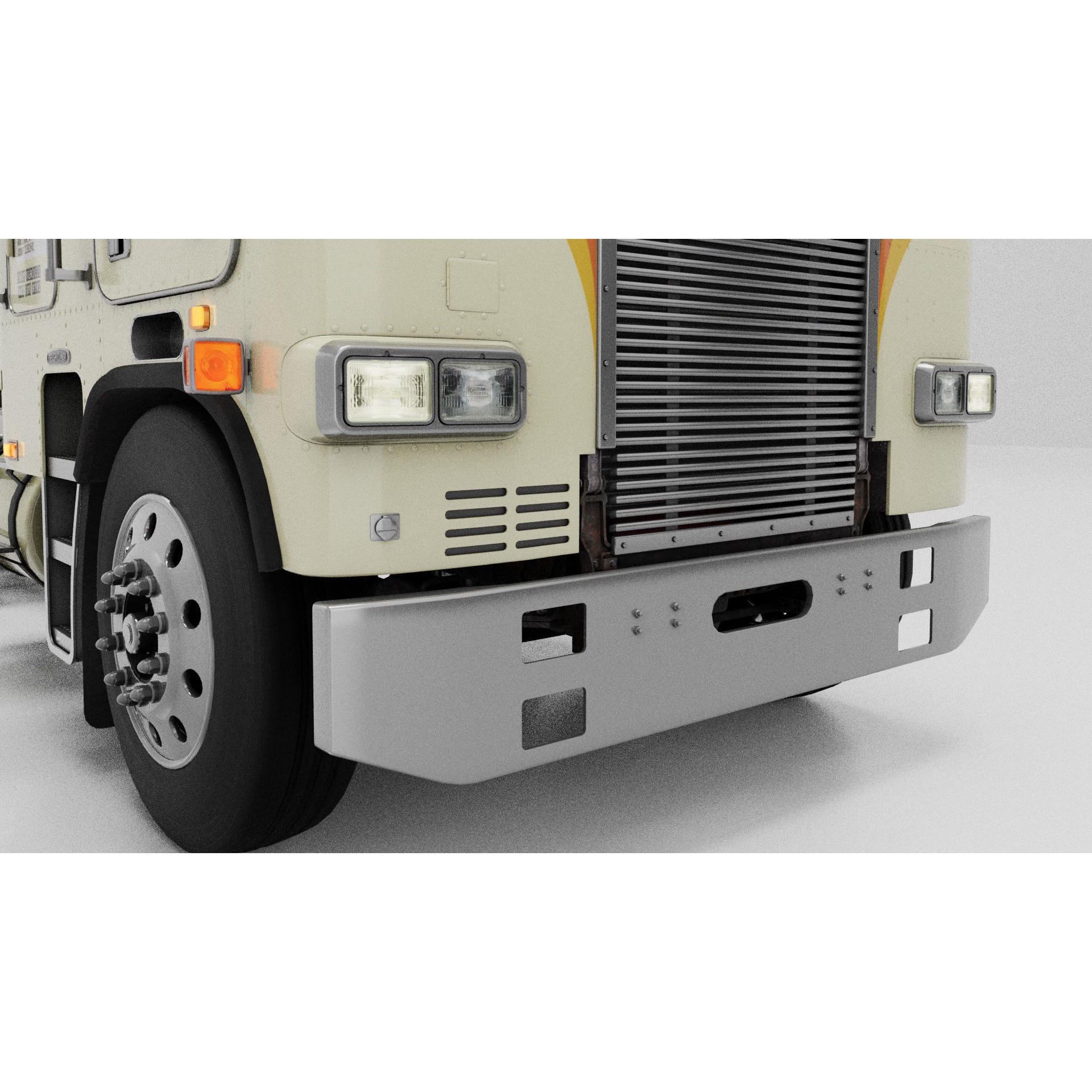 Freightliner FLT Cabover Semi Truck - Low-Poly Game-Ready 3D Model - View 6