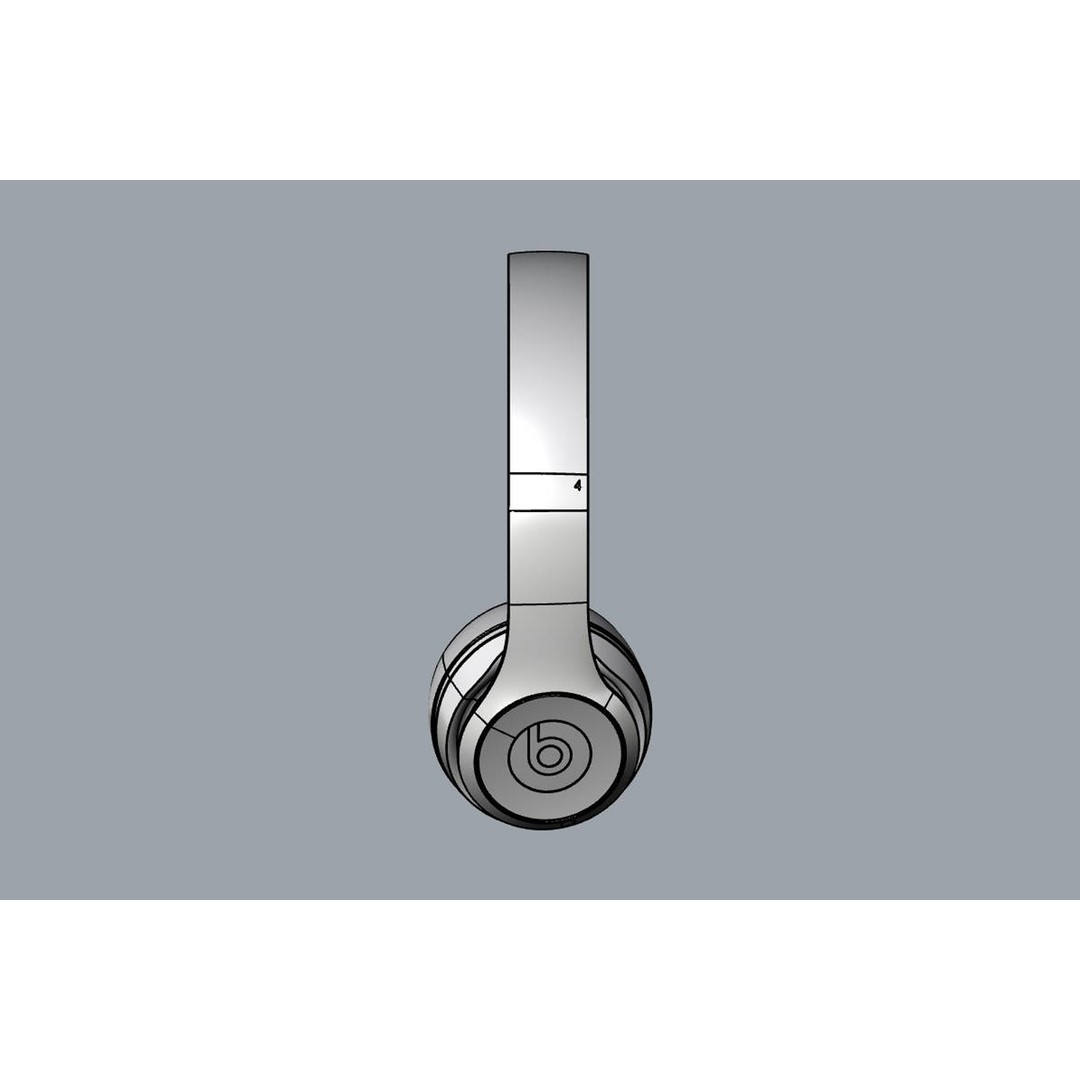 Beats Solo 4 Headphone 3D Model – High Poly Audio Asset, FBX, OBJ - View 22