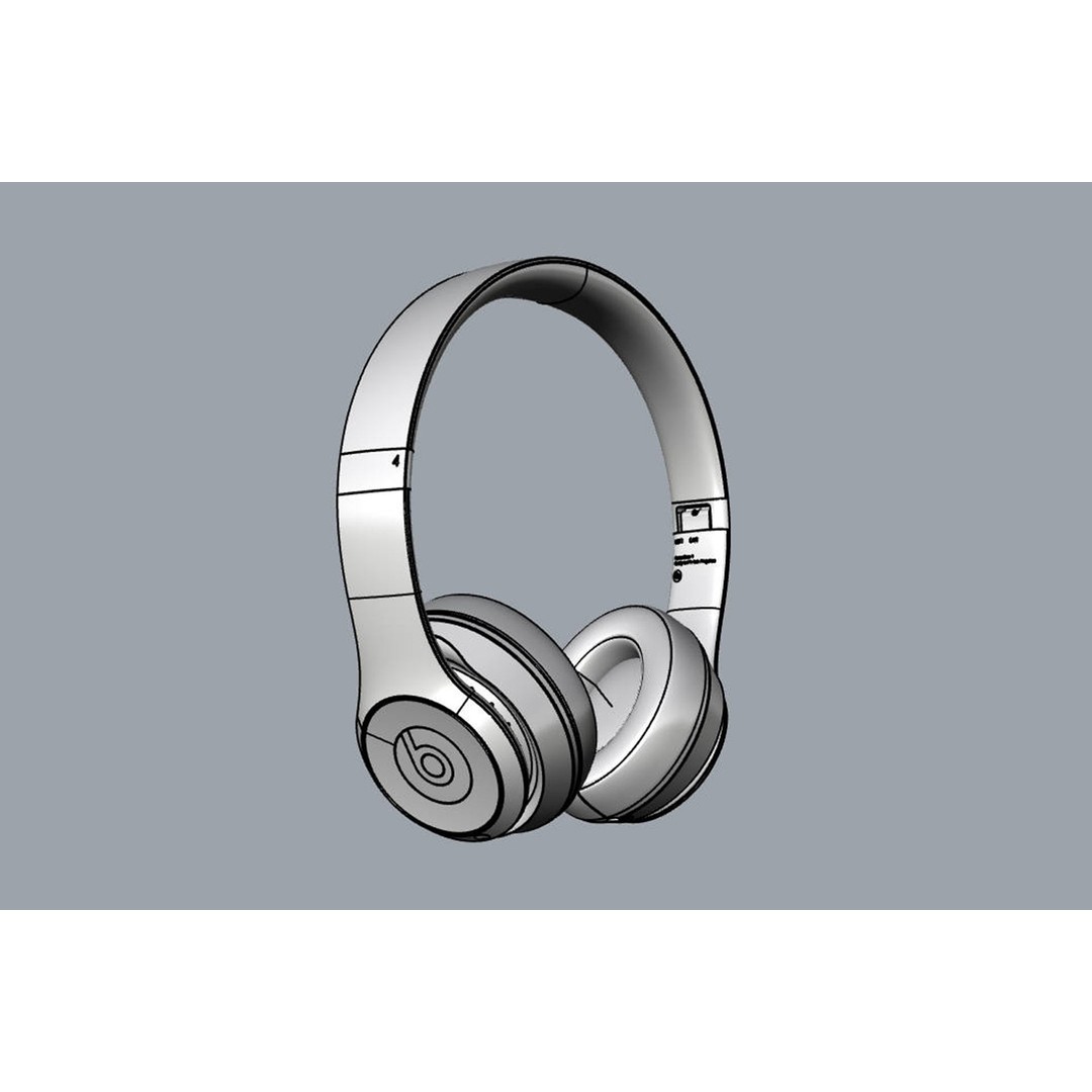 Beats Solo 4 Headphone 3D Model – High Poly Audio Asset, FBX, OBJ - View 24