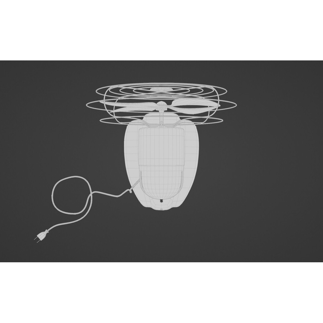 Old Electric Fan 3D Model – Vintage Design, PBR Textures, FBX - View 15