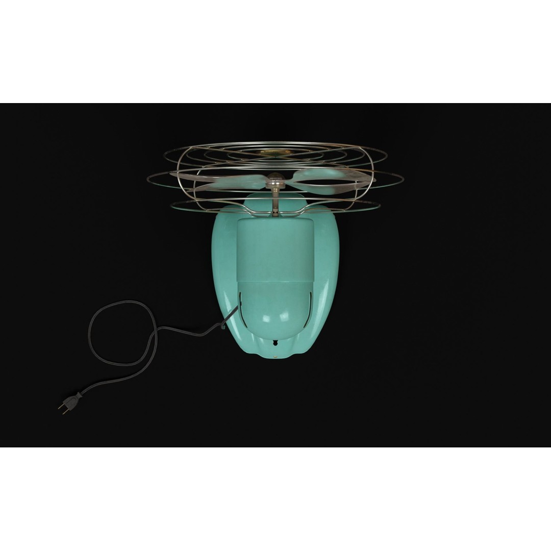 Old Electric Fan 3D Model – Vintage Design, PBR Textures, FBX - View 6