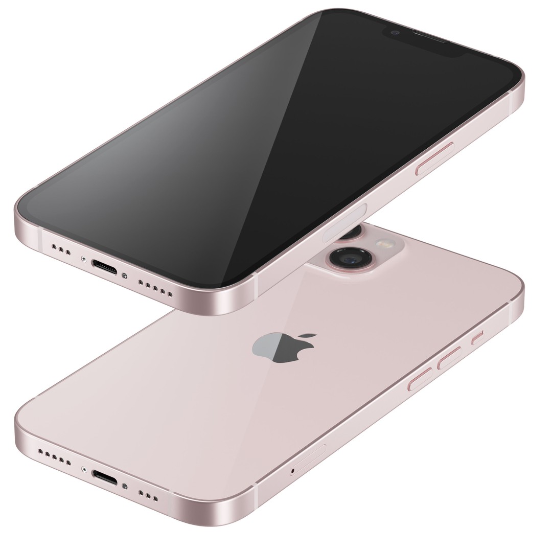 iPhone 13 3D Model – Realistic Polygon Mesh with PBR Textures - View 4