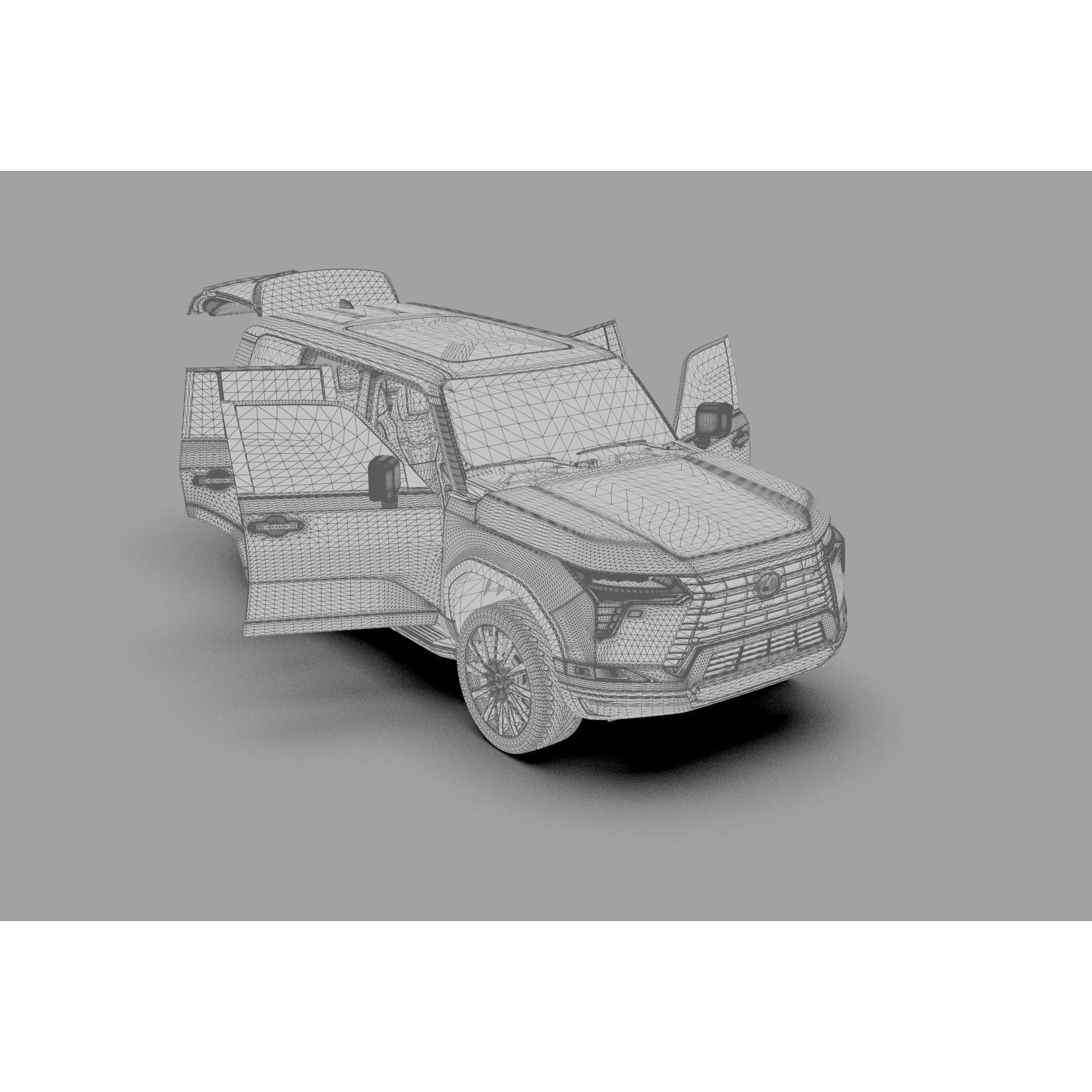 Lexus GX 2024 - High-Poly Interior 3D Model