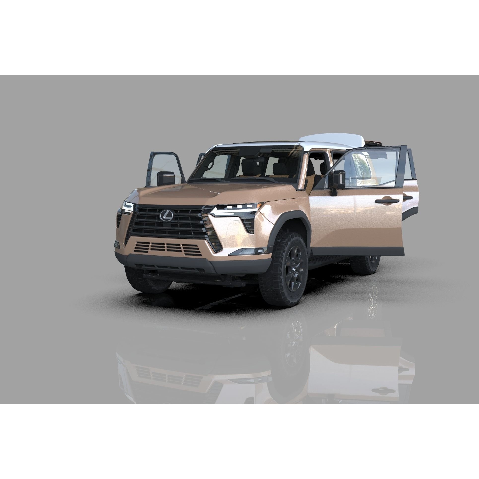 Lexus GX 2024 - High-Poly Interior 3D Model - View 11