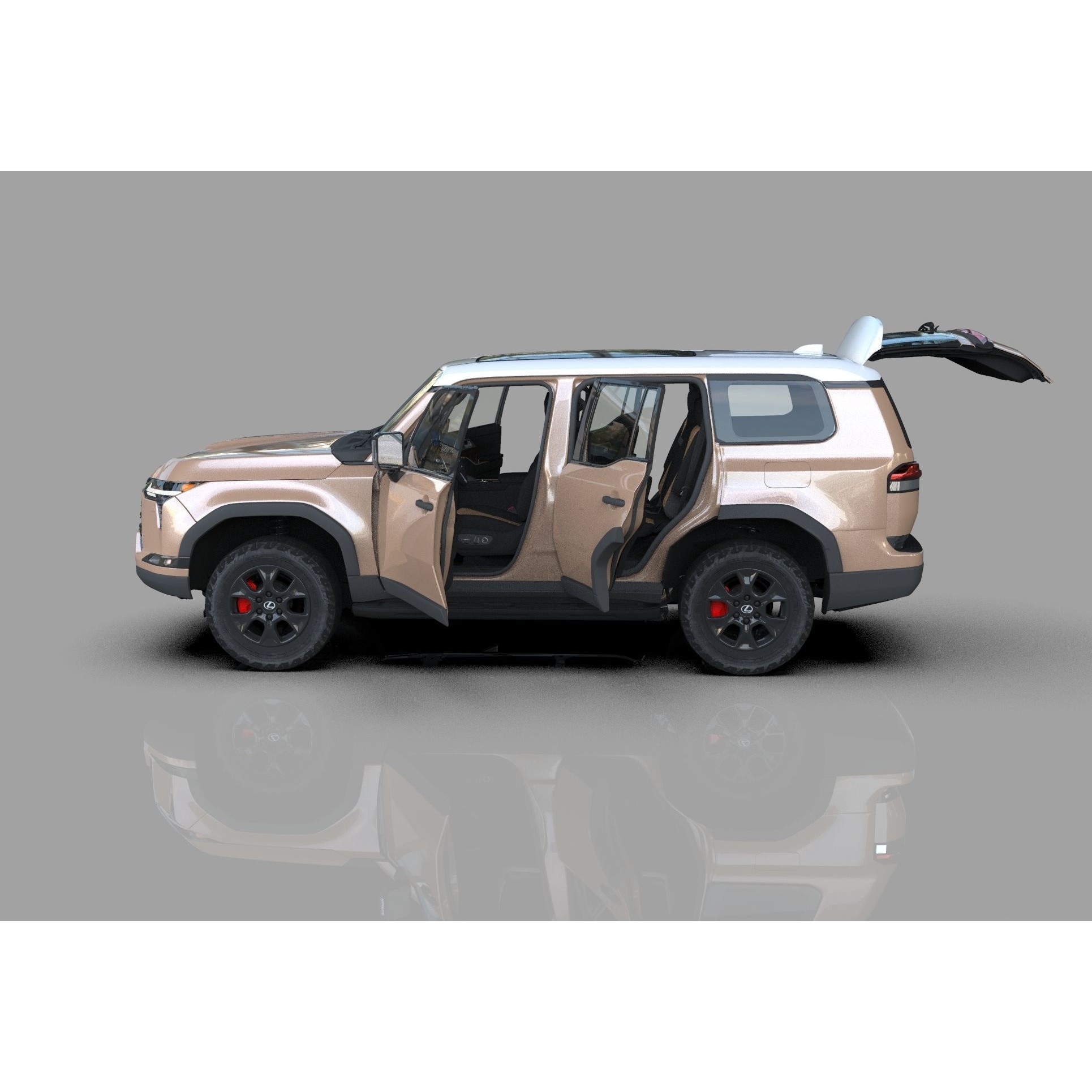 Lexus GX 2024 - High-Poly Interior 3D Model - View 12