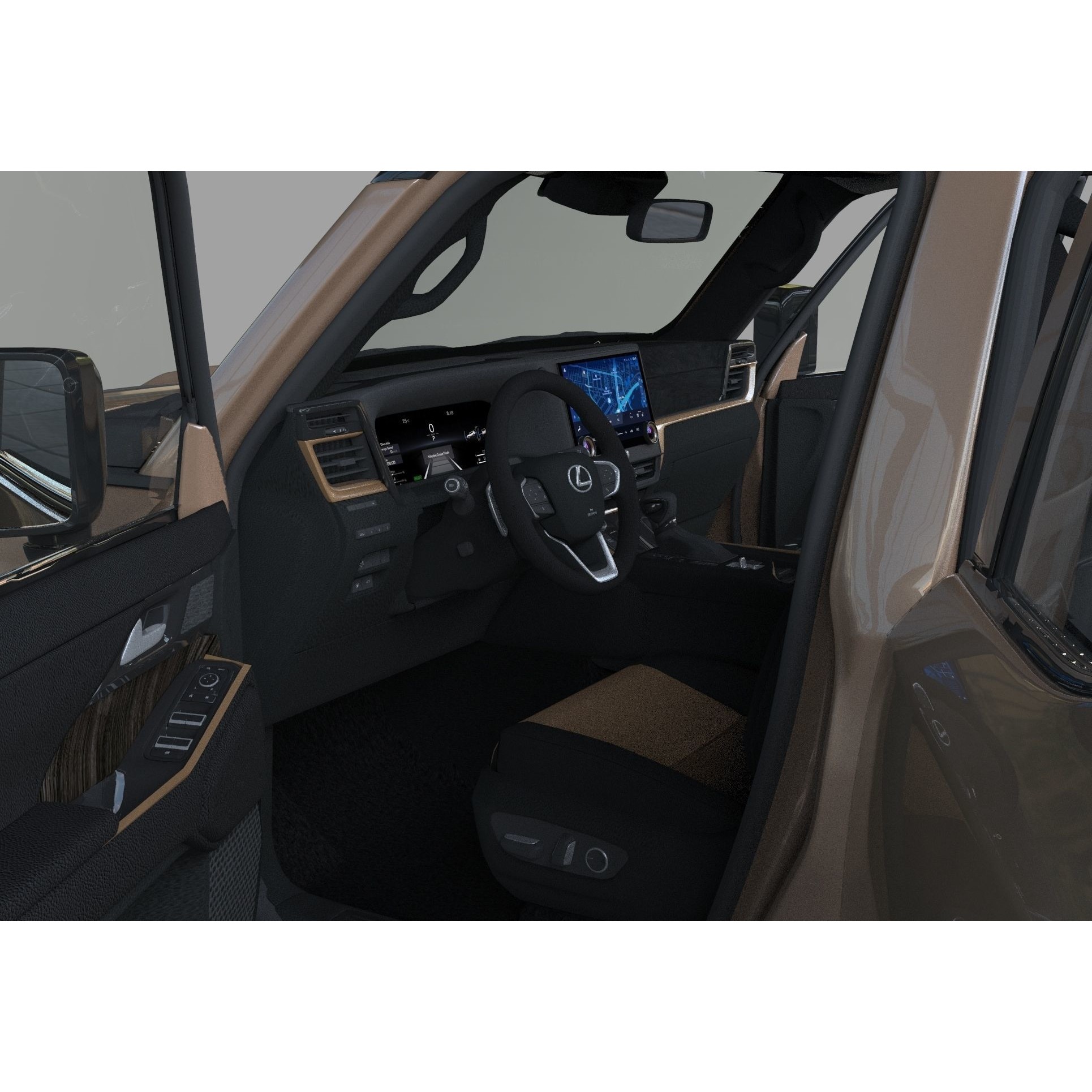 Lexus GX 2024 - High-Poly Interior 3D Model - View 15