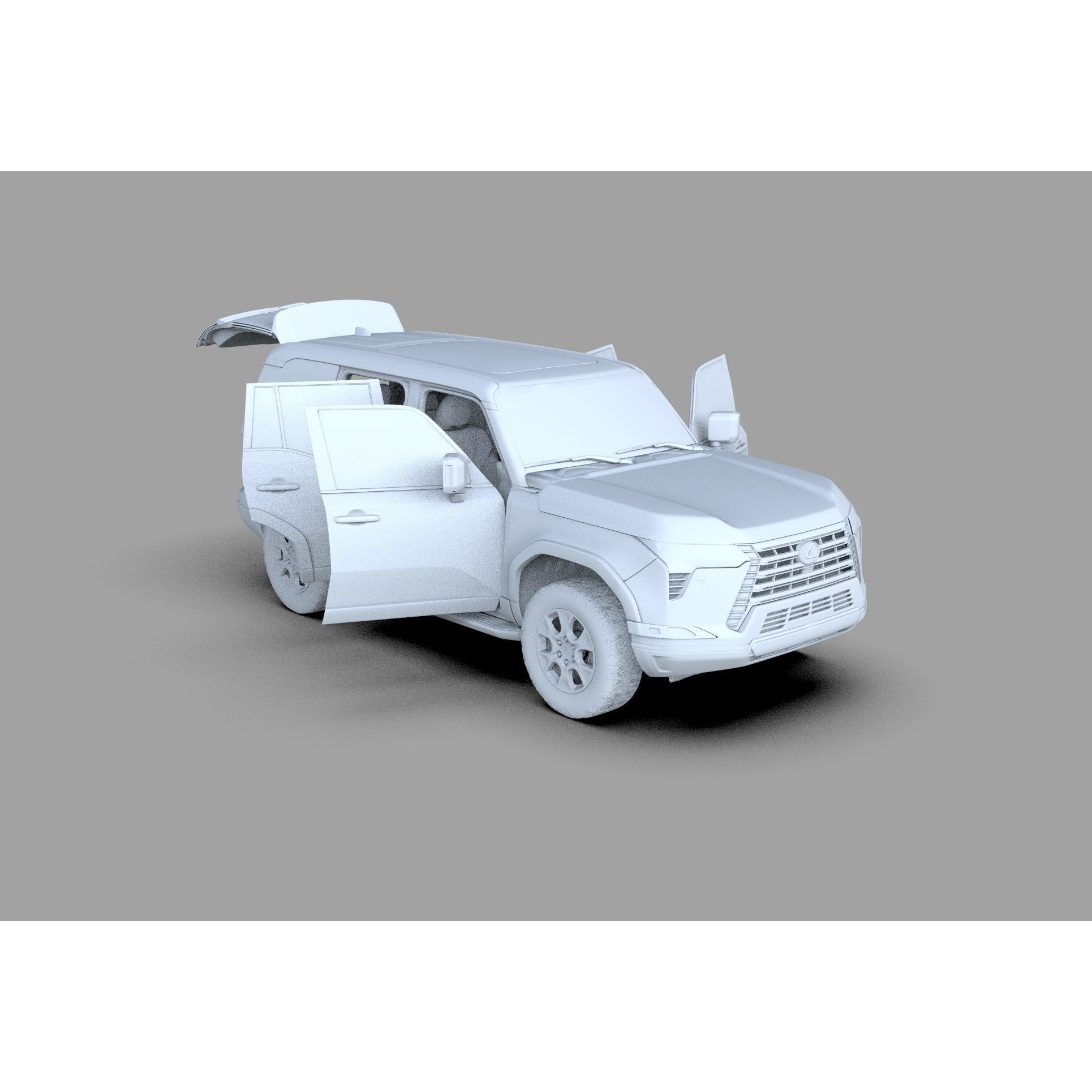 Lexus GX 2024 - High-Poly Interior 3D Model - View 33