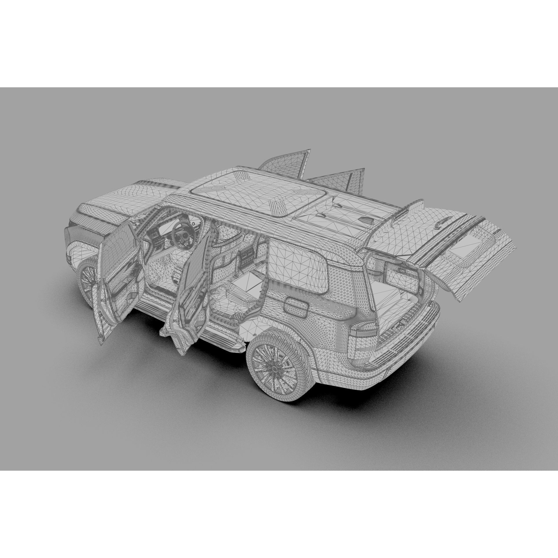 Lexus GX 2024 - High-Poly Interior 3D Model - View 54