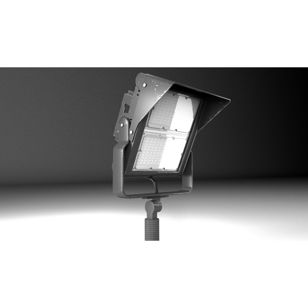 PBR Light 3D Model – Low Poly Illumination Asset, FBX, Blender - View 13