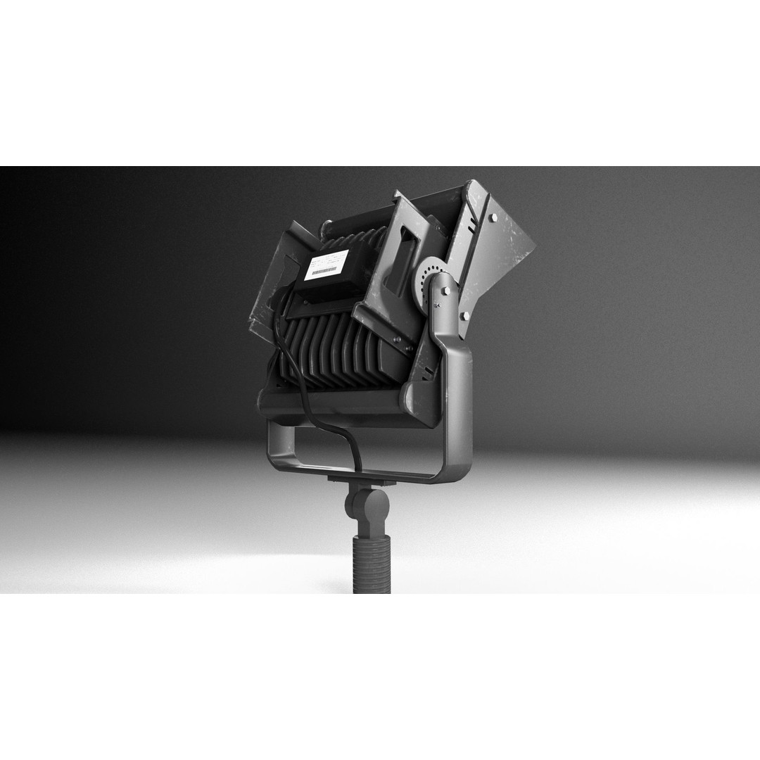 PBR Light 3D Model – Low Poly Illumination Asset, FBX, Blender - View 14