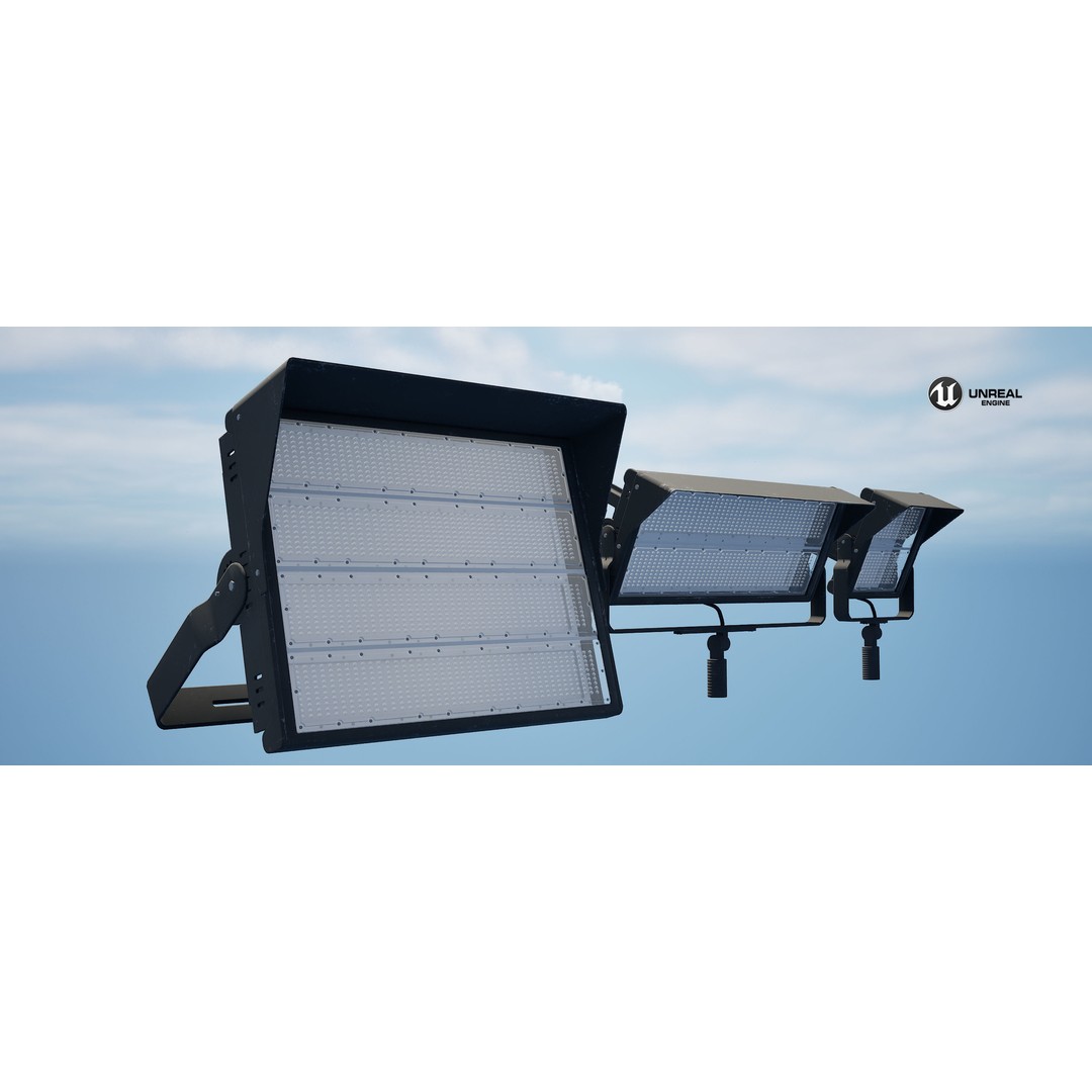 PBR Light 3D Model – Low Poly Illumination Asset, FBX, Blender - View 18