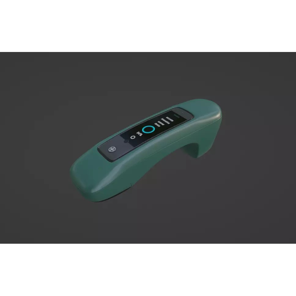 Handheld Scanner 3D Model – Low Poly Ergonomic Design, FBX - View 2