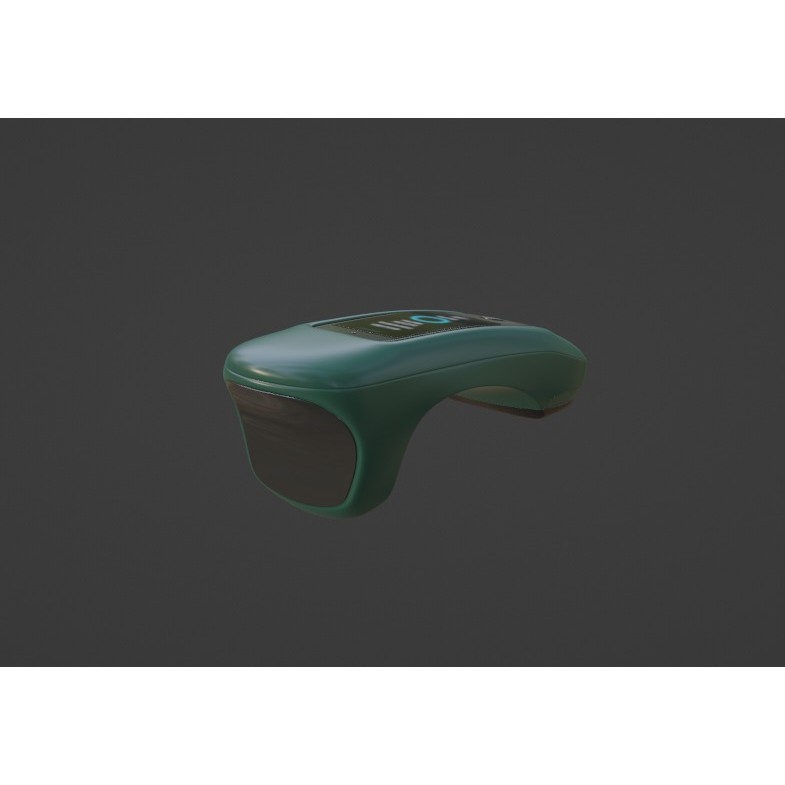 Handheld Scanner 3D Model – Low Poly Ergonomic Design, FBX - View 3