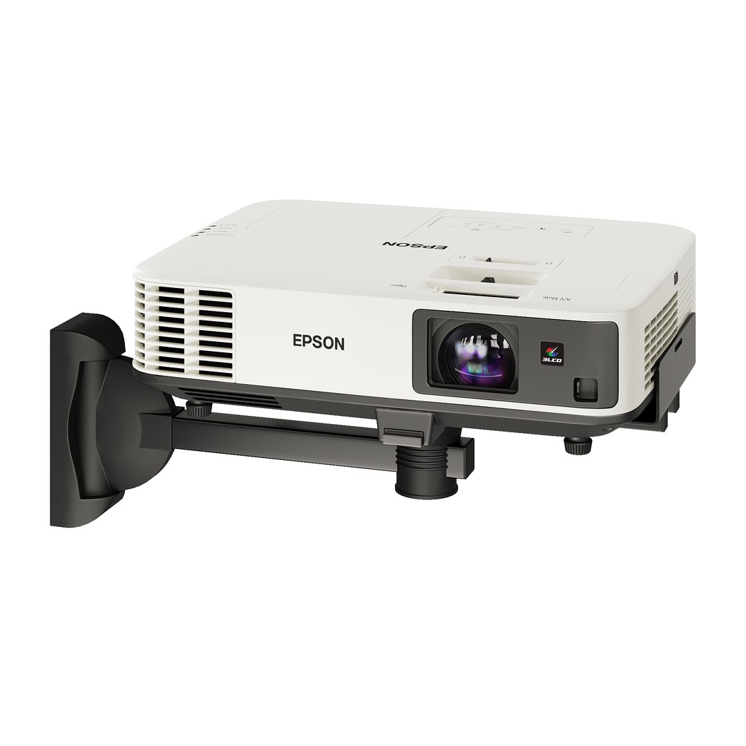 Epson Projectors 3D Model – Realistic Projection Setup with Screens - View 10