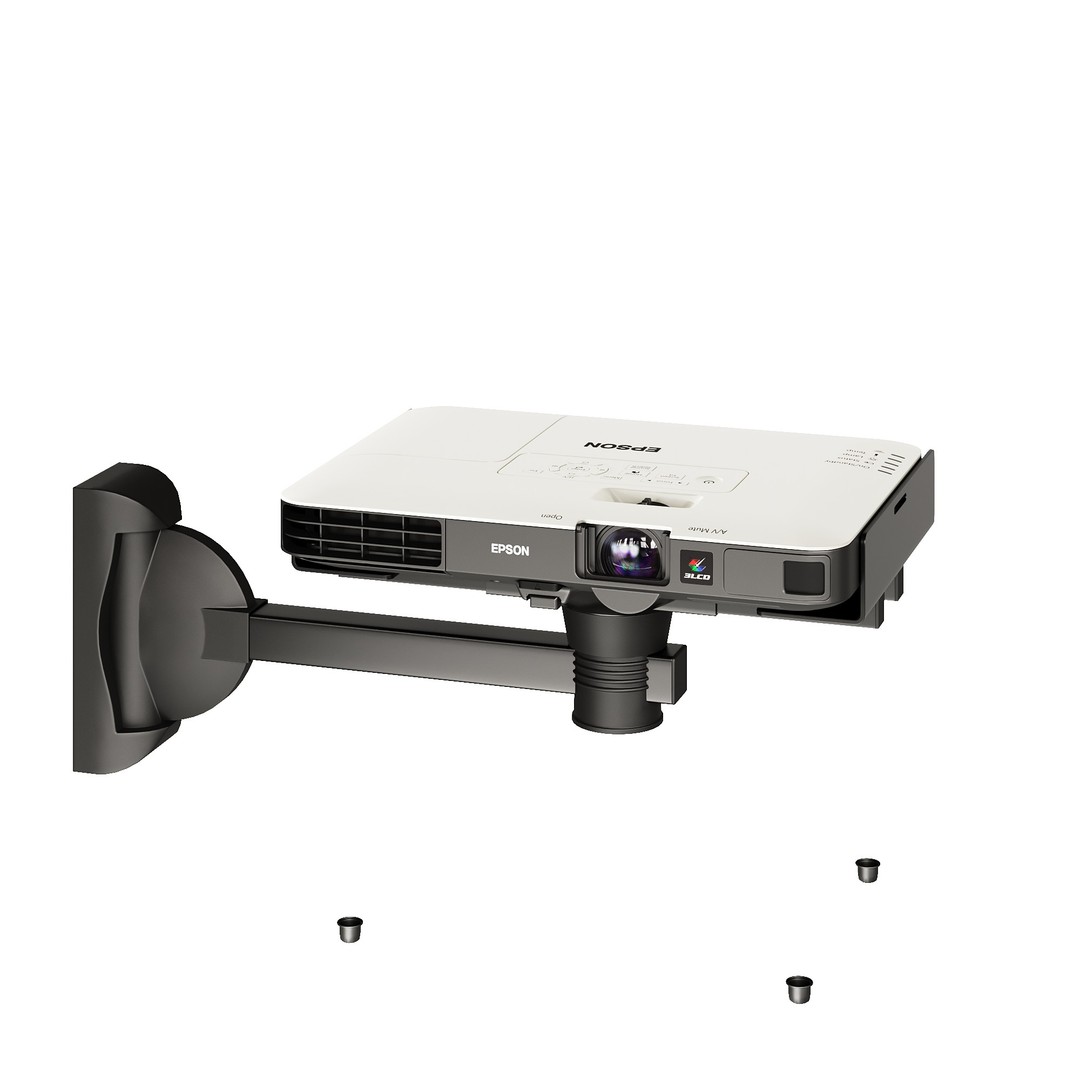 Epson Projectors 3D Model – Realistic Projection Setup with Screens - View 11
