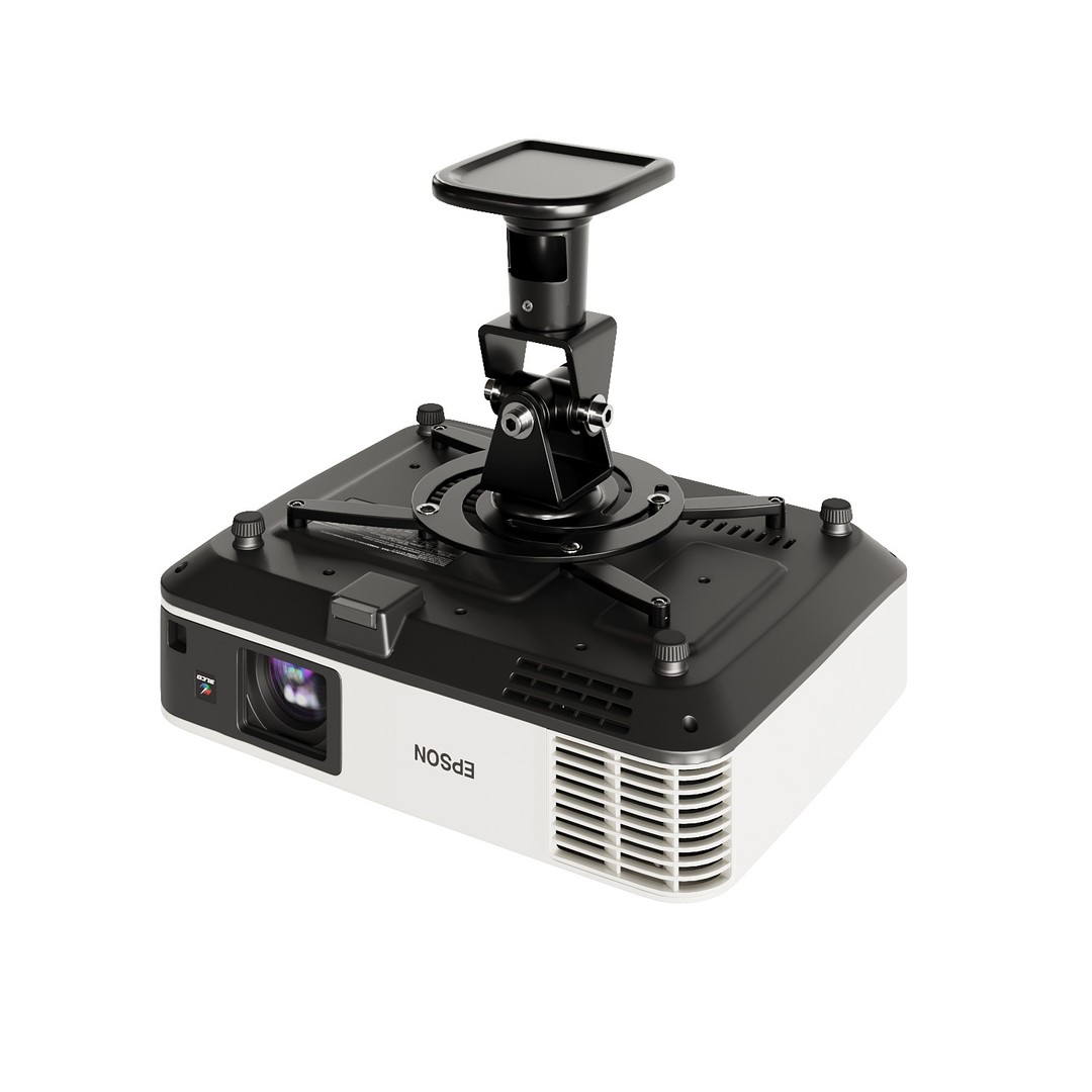 Epson Projectors 3D Model – Realistic Projection Setup with Screens - View 12