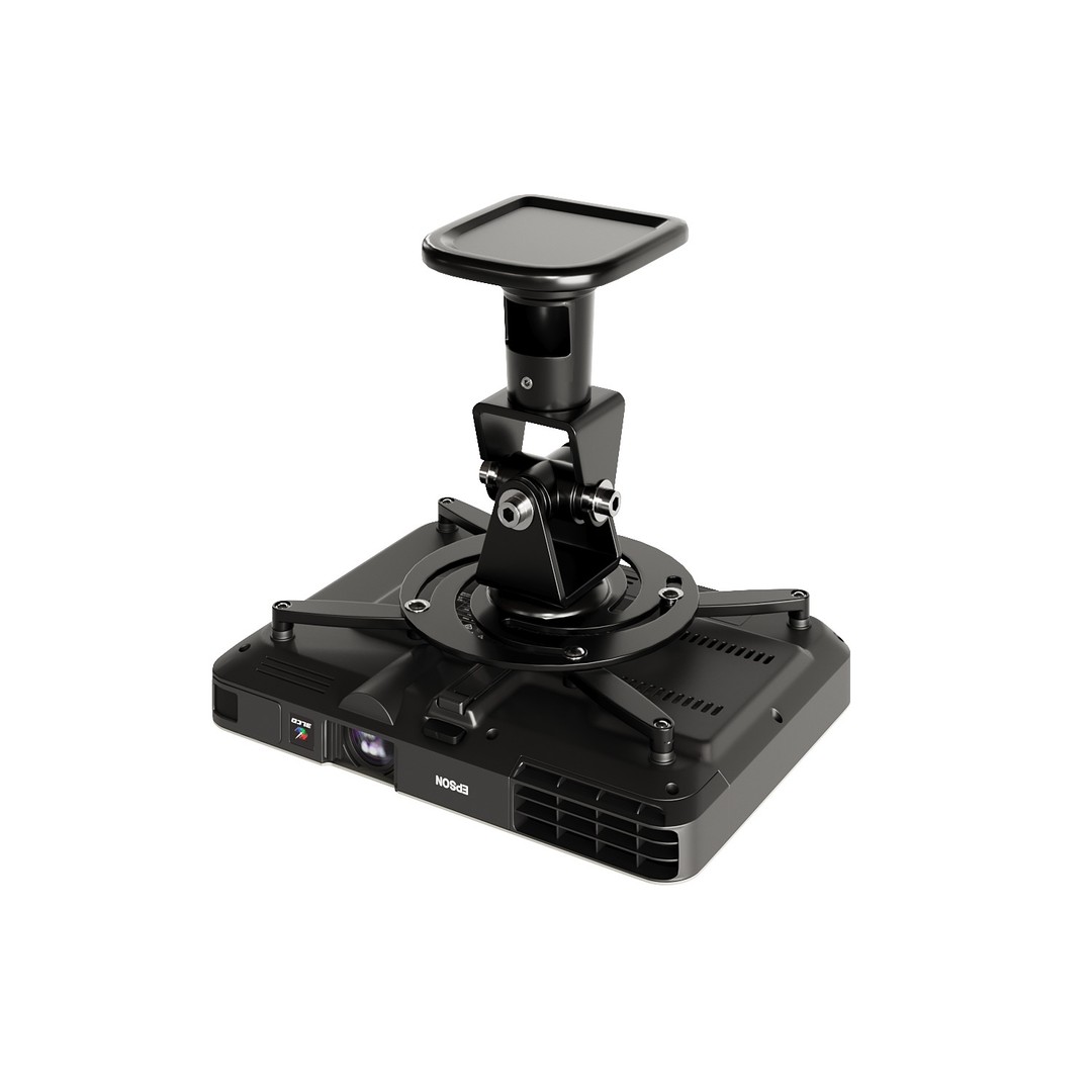 Epson Projectors 3D Model – Realistic Projection Setup with Screens - View 13