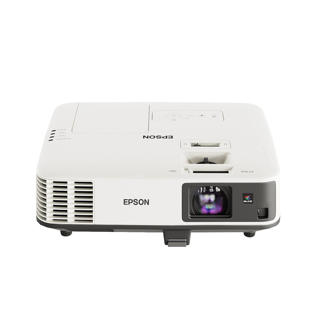 Epson Projectors 3D Model – Realistic Projection Setup with Screens - View 15