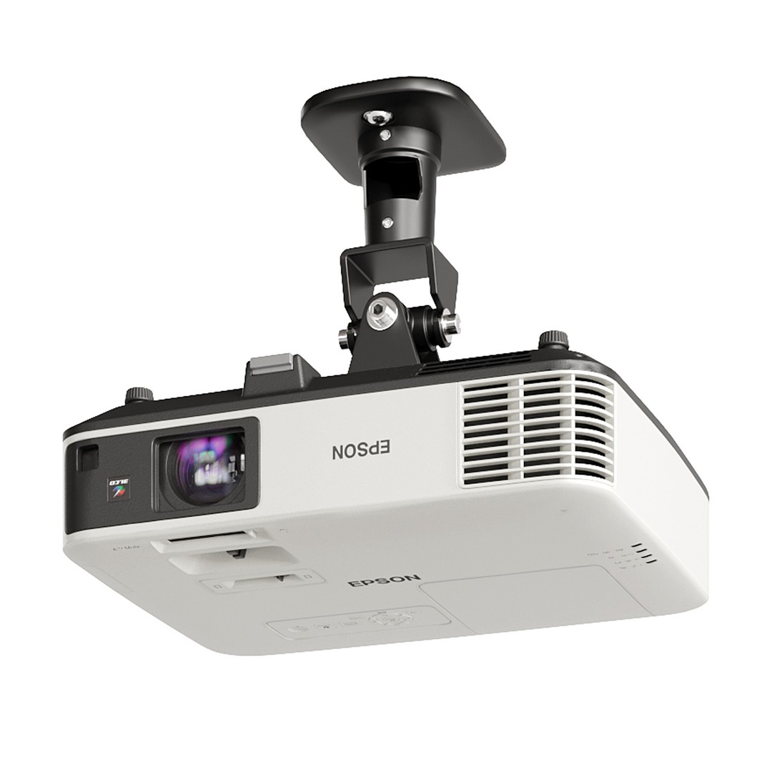 Epson Projectors 3D Model – Realistic Projection Setup with Screens - View 3