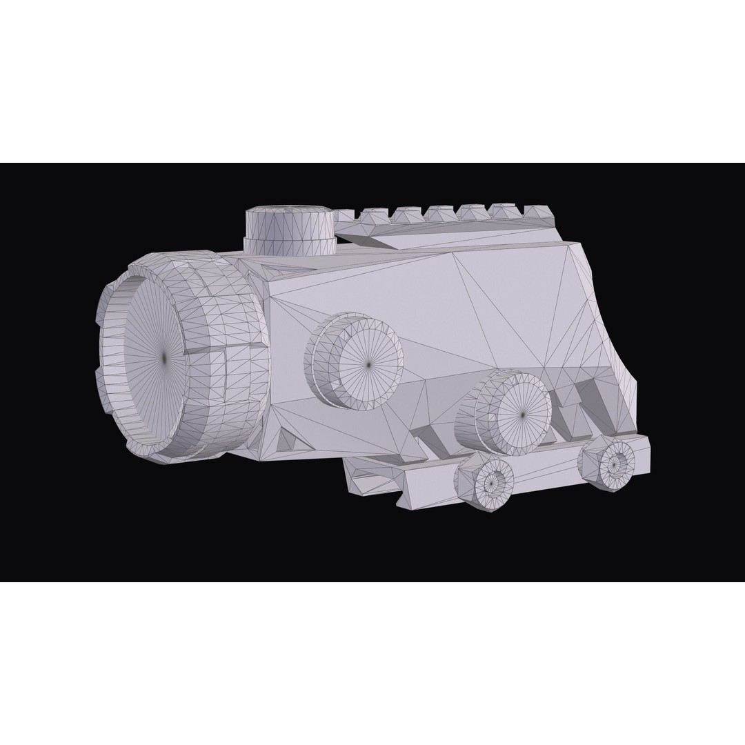 Sig Sauer BRAVO4 3D Model – Low Poly Tactical Rifle Scope, FBX