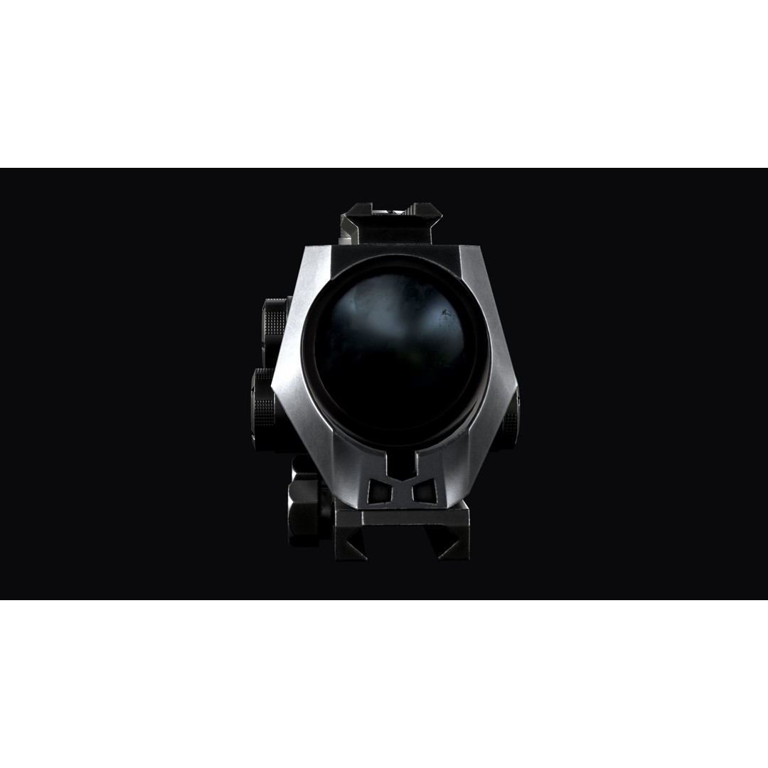 Sig Sauer BRAVO4 3D Model – Low Poly Tactical Rifle Scope, FBX - View 11