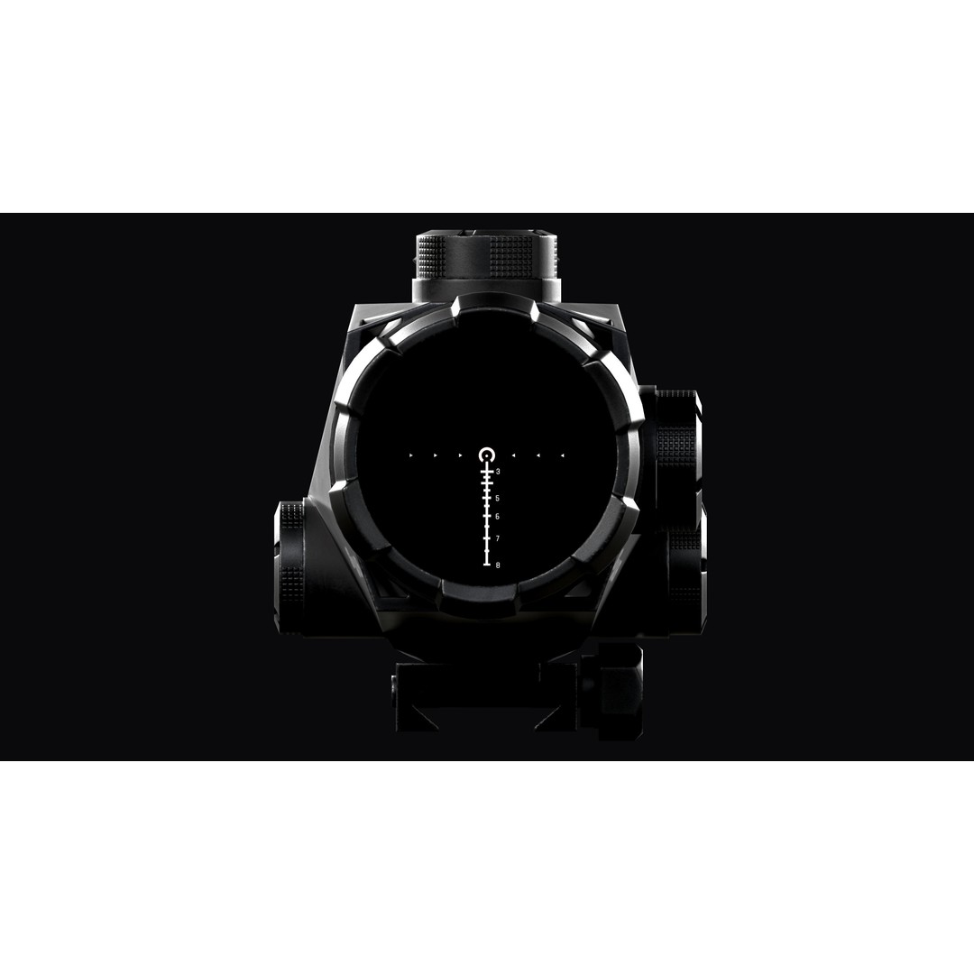 Sig Sauer BRAVO4 3D Model – Low Poly Tactical Rifle Scope, FBX - View 12