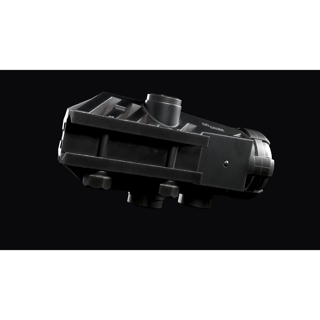Sig Sauer BRAVO4 3D Model – Low Poly Tactical Rifle Scope, FBX - View 13