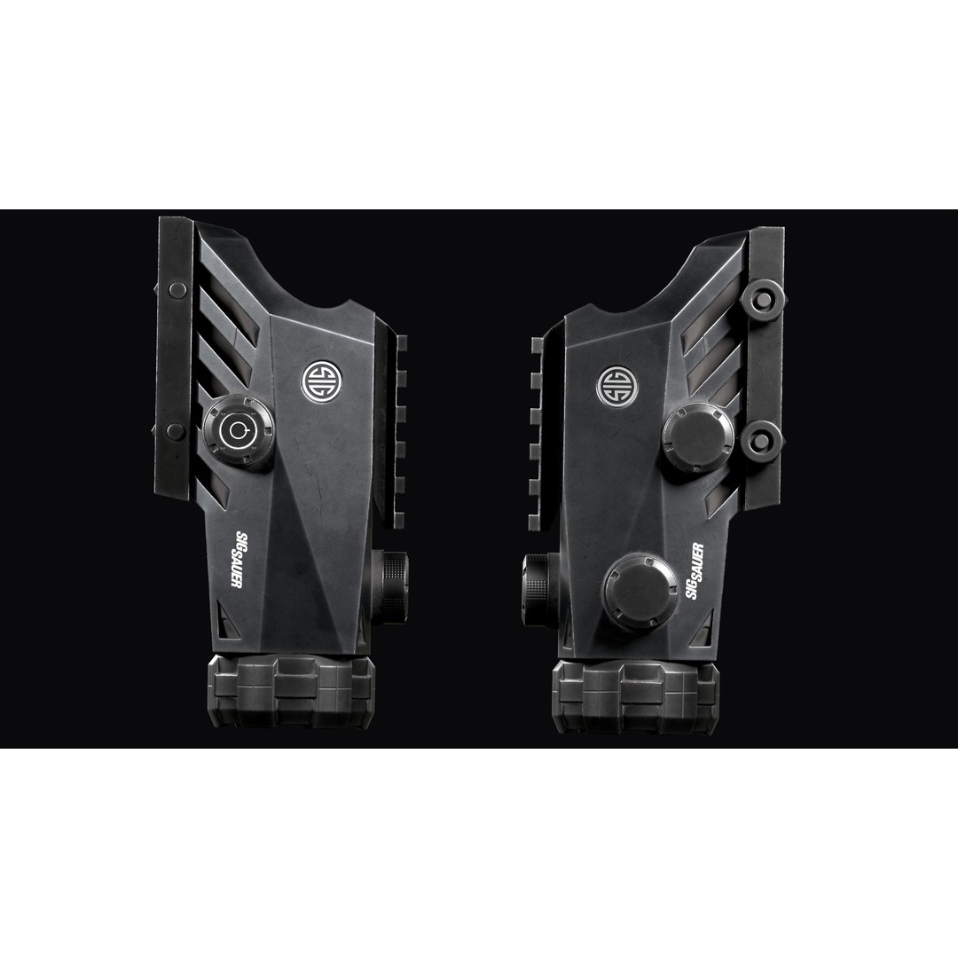 Sig Sauer BRAVO4 3D Model – Low Poly Tactical Rifle Scope, FBX - View 14