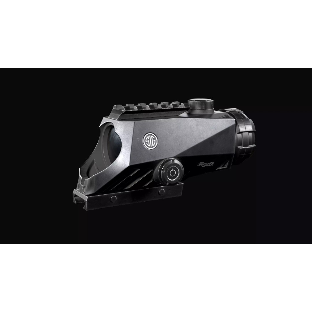 Sig Sauer BRAVO4 3D Model – Low Poly Tactical Rifle Scope, FBX - View 2