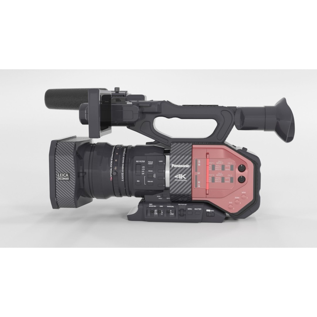 Panasonic AG-DVX200 3D Model – Realistic Handheld Camcorder, PBR Textures - View 10