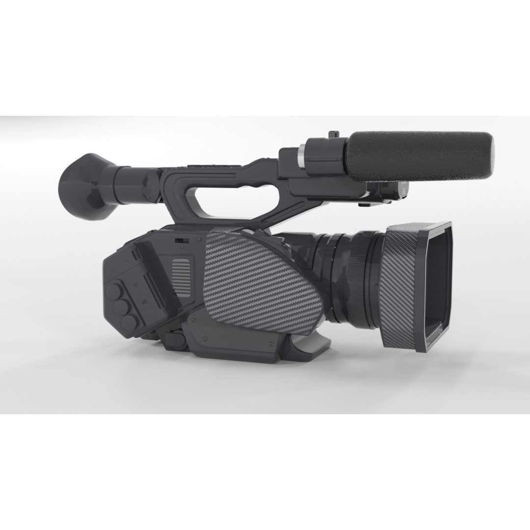 Panasonic AG-DVX200 3D Model – Realistic Handheld Camcorder, PBR Textures - View 19