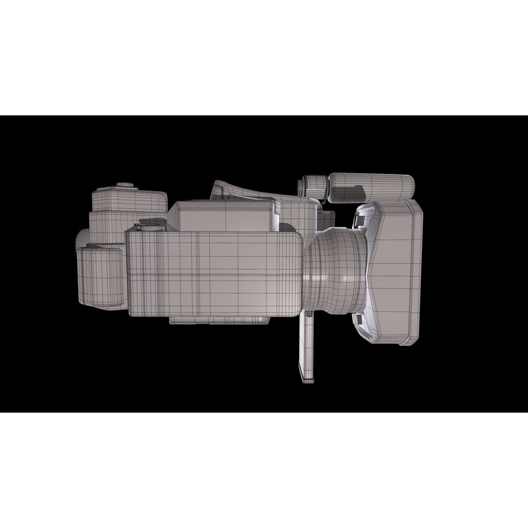 Panasonic AG-DVX200 3D Model – Realistic Handheld Camcorder, PBR Textures - View 23