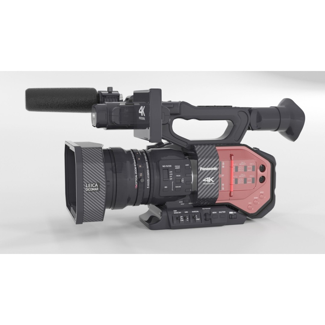 Panasonic AG-DVX200 3D Model – Realistic Handheld Camcorder, PBR Textures - View 6