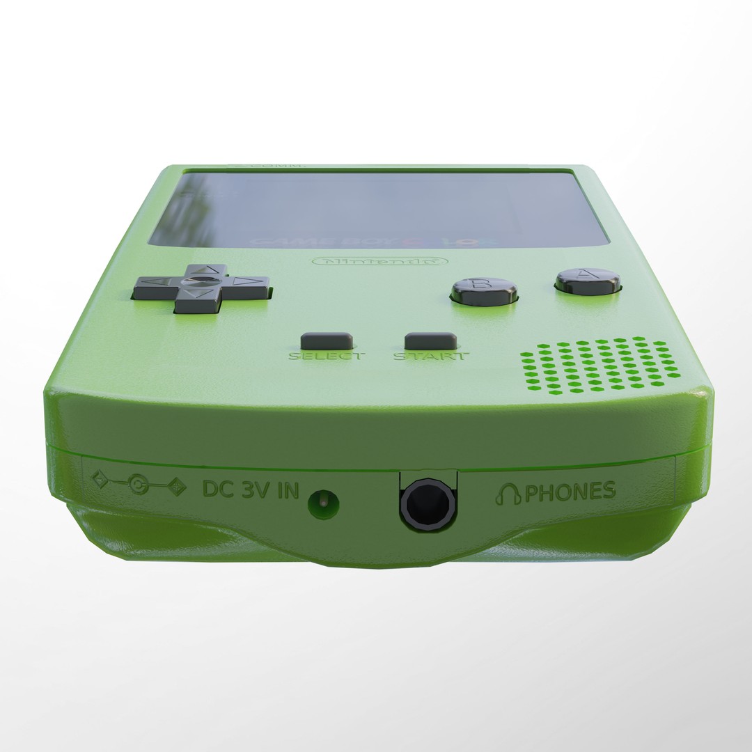 Nintendo Game Boy Color 3D Model – Low Poly Handheld Console, FBX - View 17