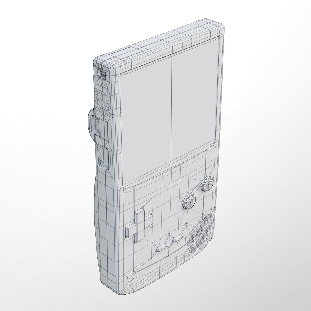 Nintendo Game Boy Color 3D Model – Low Poly Handheld Console, FBX - View 28