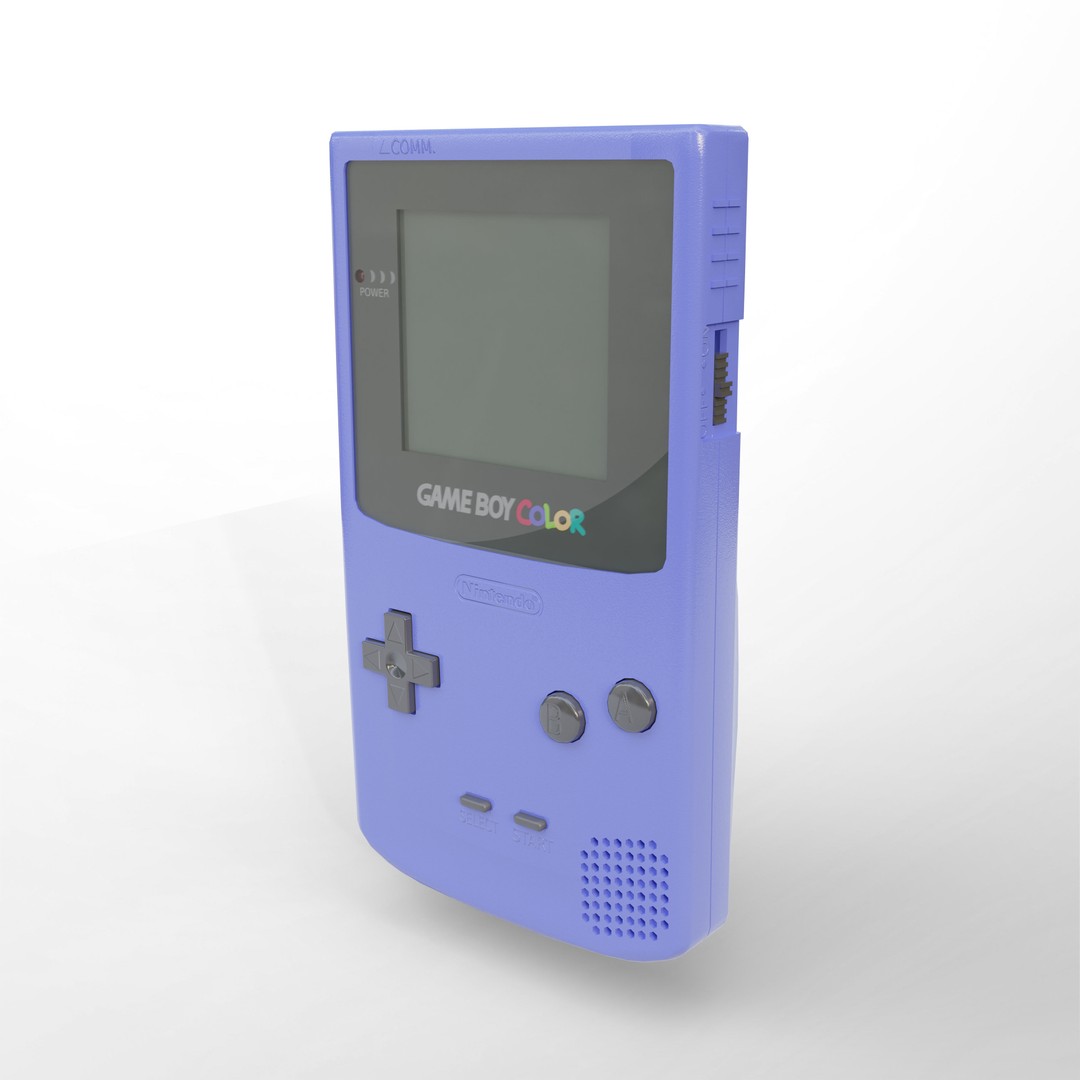 Nintendo Game Boy Color 3D Model – Low Poly Handheld Console, FBX - View 8