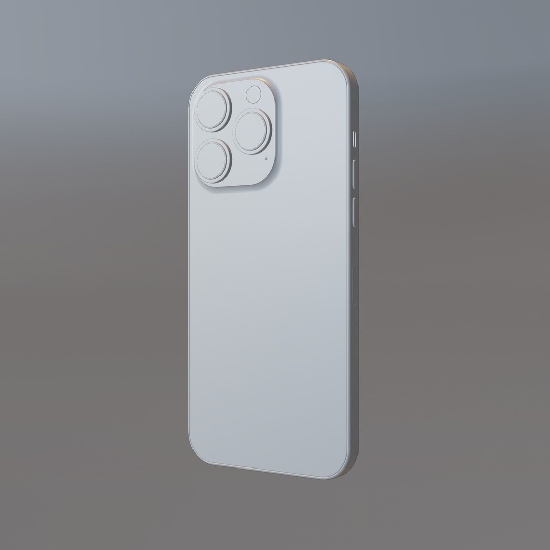 iPhone 14 Pro 3D Model – Low Poly Game Asset, FBX, PBR Textures - View 11